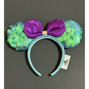 Ariel Little Mermaid Sequin Minnie Ears Headband